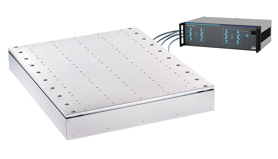 Park Systems Accurion Sandwich Series floor platform with 15 mm thick plates, 4-8 vibration isolation elements, and control unit